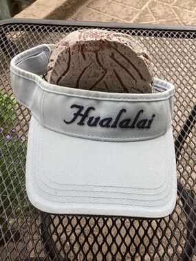 Alala Pale Blue Adult Visor with Navy Embroidered Script